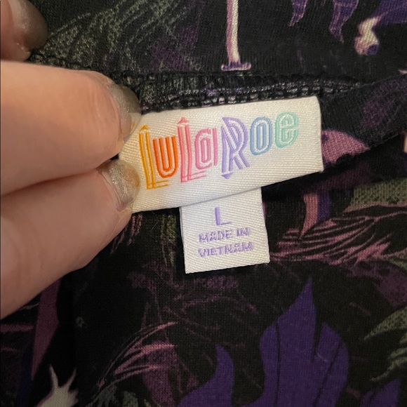 LuLaRoe Disney Madison Maleficent Purple Skirt L - Picture 3 of 4